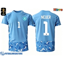 Fotballdrakt Herre Tyskland Manuel Neuer #1 Keeper Bortedrakt VM 2026 Kortermet
